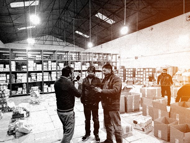 Darkstore shelves