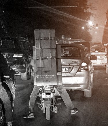 Goods moving through the city